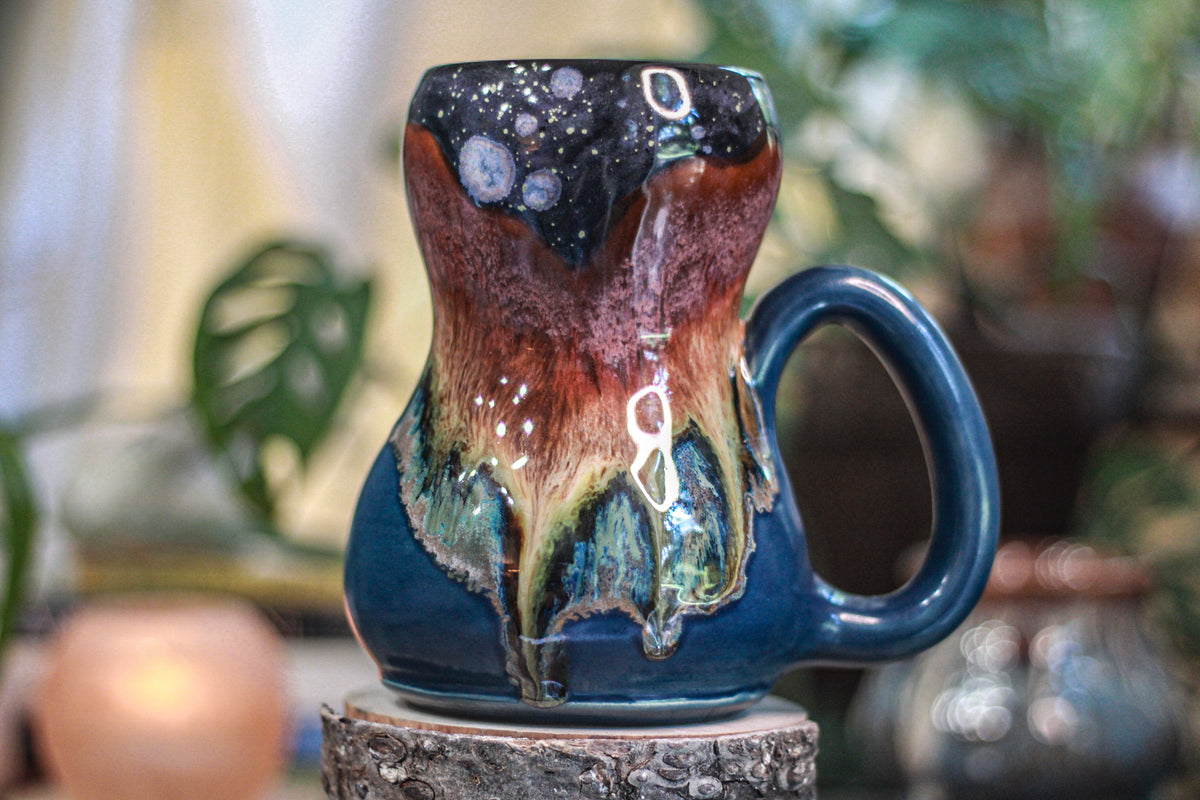 05-B Starry Night Acorn Gourd Mug - TOP SHELF MISFIT, 26 oz.