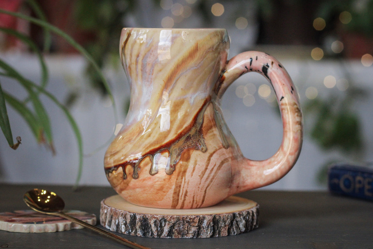 06-C Soft Earth Series PROTOTYPE Gourd Mug - ODDBALL, 16 oz. - 15% off