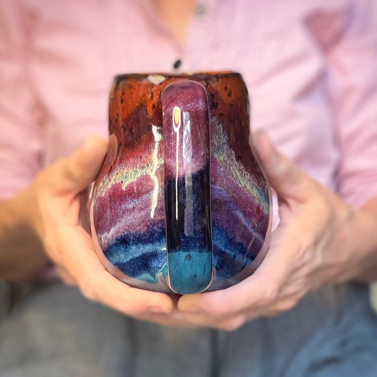 05-C Midnight Rainbow Curvy Mug, 20 oz.