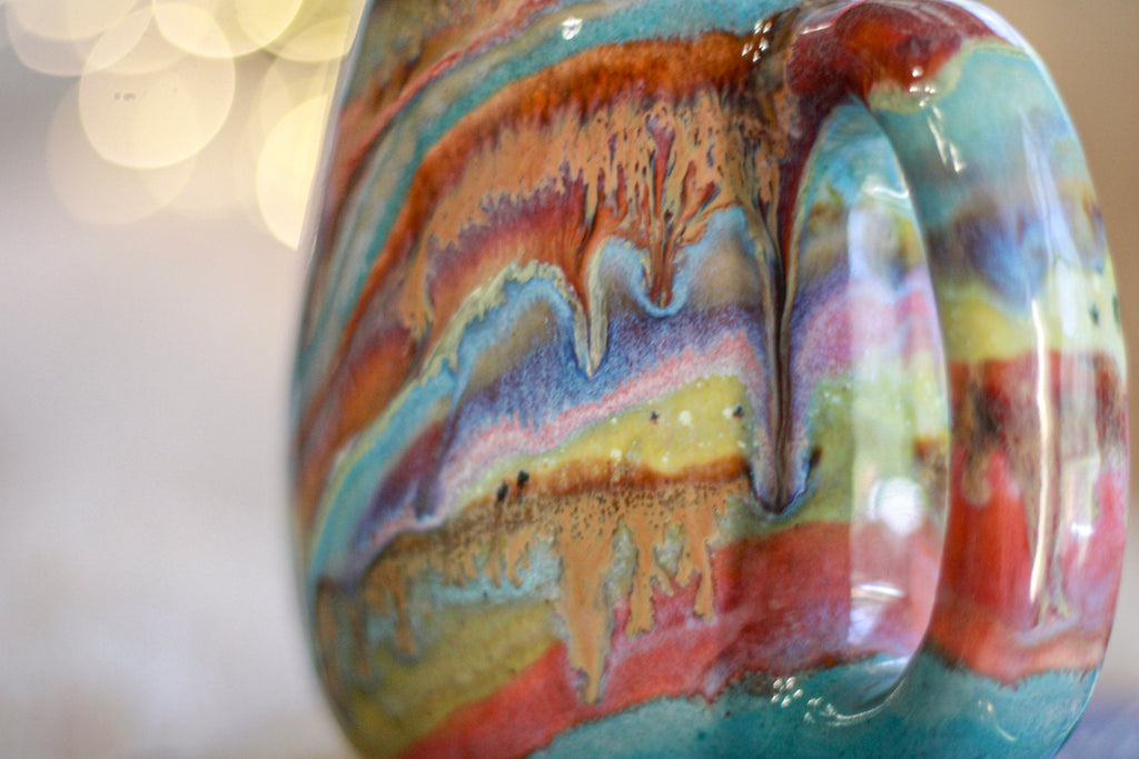 03-B Turquoise 'FLOW' Mug - TOP SHELF, 17 oz.
