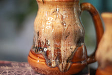 Load image into Gallery viewer, 05-F Caramel Barely Flared Textured Divot Mug, 18 oz. (This listing is for one mug)