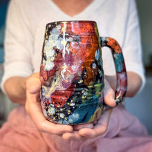 Load image into Gallery viewer, 06-A Rainbow Stellar Swirly Mug - TOP SHELF MISFIT, 26 oz.