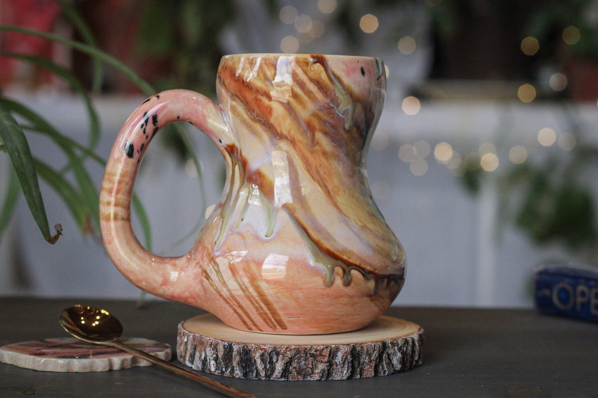 06-C Soft Earth Series PROTOTYPE Gourd Mug - ODDBALL, 16 oz. - 15% off