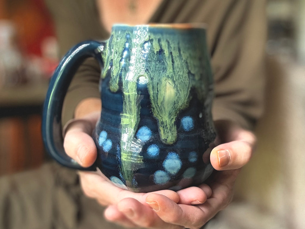 07-E  Blue PROTOTYPE Textured Divot Mug - MISFIT, 19 oz. - 15% off