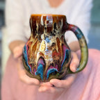 01-B Molten Cheetah Gourd Mug, TOP SHELF - 24 oz.