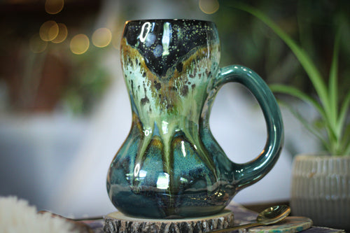 01-A Rocky Mountain Midnight Gourd Mug - TOP SHELF MISFIT, 25 oz.