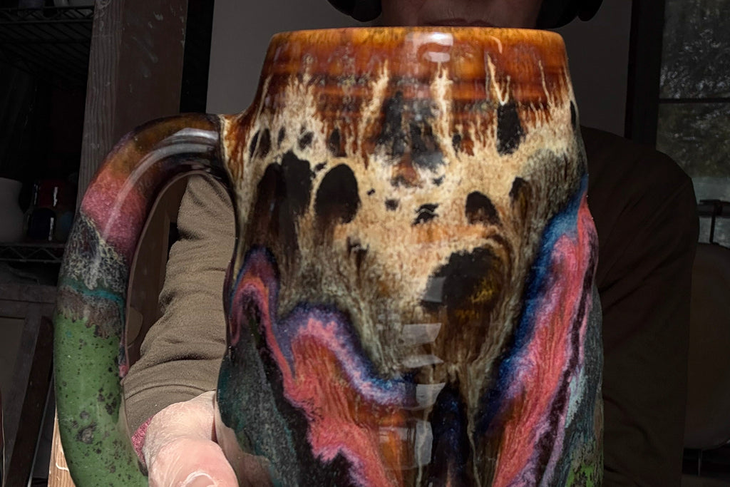 01-B Molten Cheetah Textured Mug - TOP SHELF MISFIT, 27 oz.