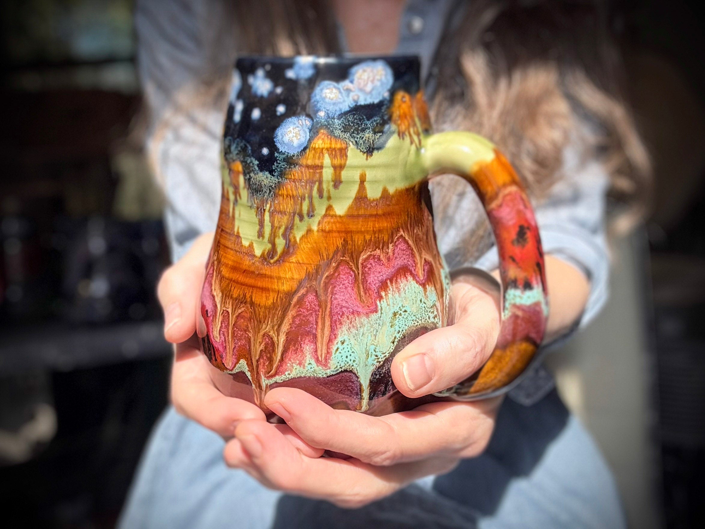 01-B Starry Night Curvy Mug - TOP SHELF, 24 oz.