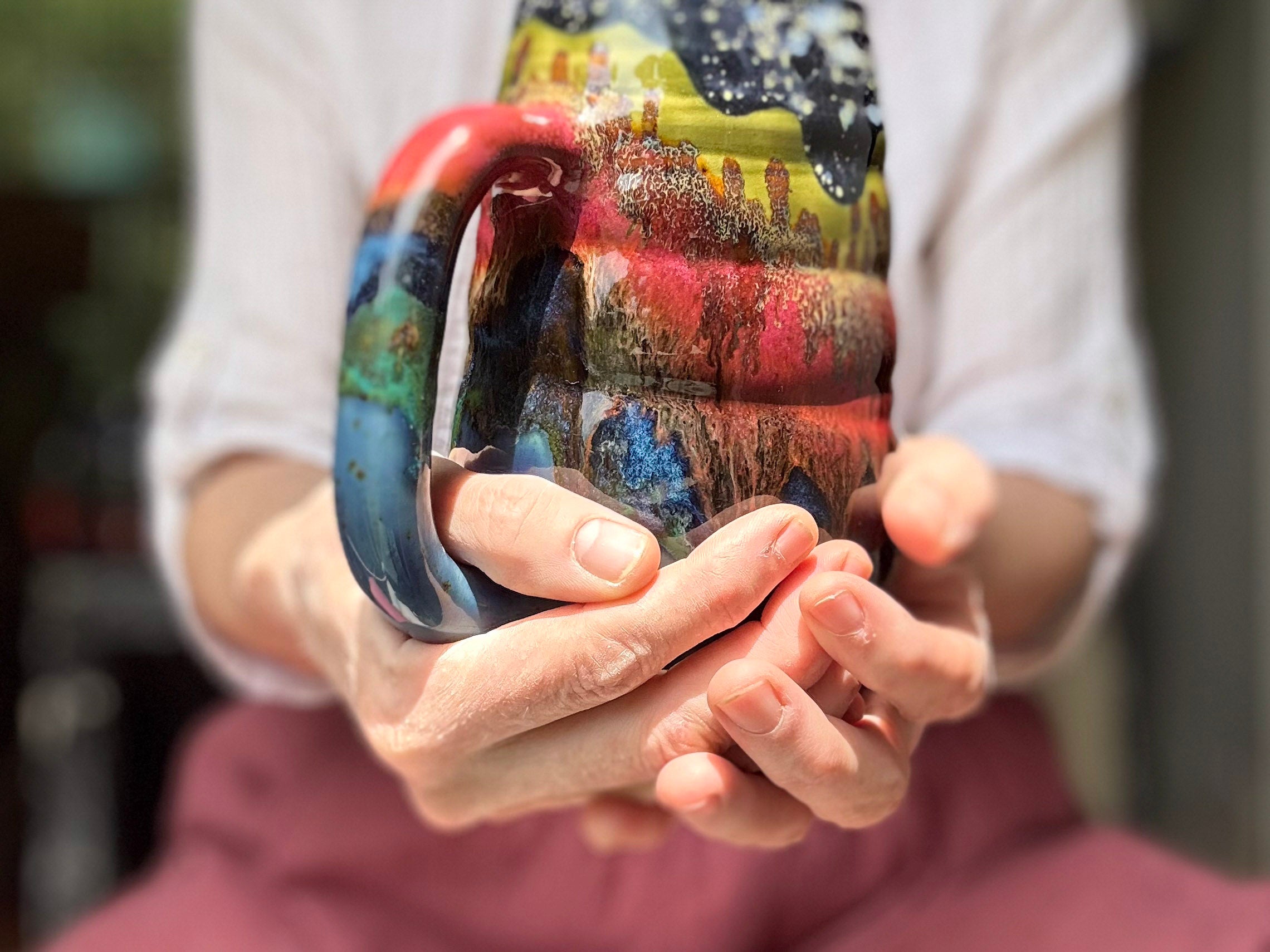 01-A+ Starry Night Swirly Mug - TOP SHELF NEXT LEVEL, 28 oz.