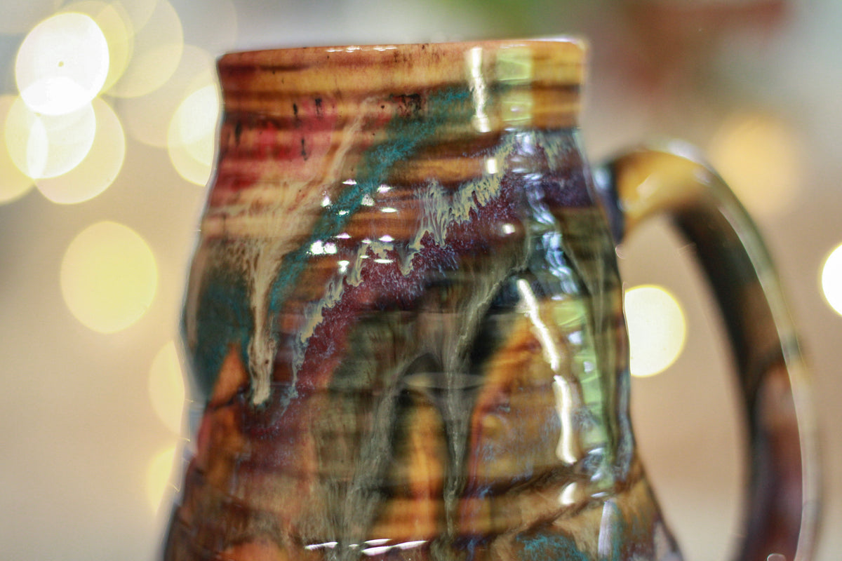 04-C Rainbow Cavern Textured Divot Mug - TOP SHELF MISFIT, 16 oz.