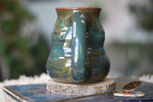 Load image into Gallery viewer, 03-F Olive PROTOTYPE Barely Flared Textured Divot Mug - TOP SHELF, 18 oz.
