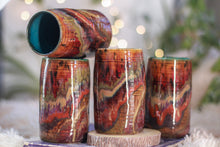 Load image into Gallery viewer, 05-C Amber 'FLOW' Variation PROTOTYPE Textured Cups, 14 oz. (This listing is for one cup)