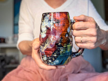 Load image into Gallery viewer, 06-A Rainbow Stellar Swirly Mug - TOP SHELF MISFIT, 26 oz.