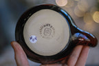 04-D Scarlet Grotto Variation Barely Flared Textured Divot Mug - TOP SHELF MISFIT, 22 oz.