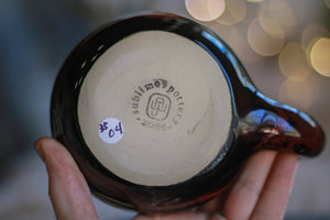 04-D Scarlet Grotto Variation Barely Flared Textured Divot Mug - TOP SHELF MISFIT, 22 oz.