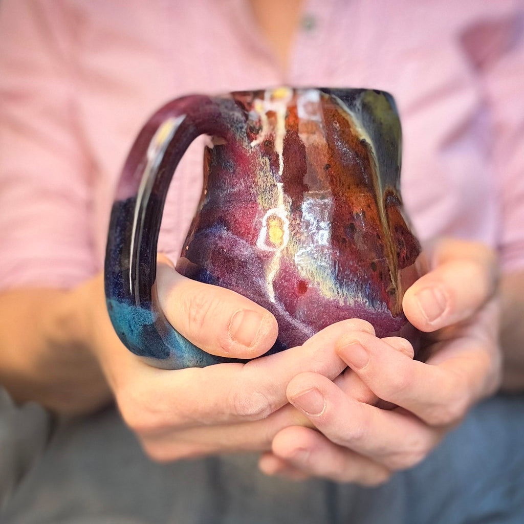 05-C Midnight Rainbow Curvy Mug, 20 oz.