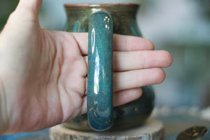 03-F Olive PROTOTYPE Barely Flared Textured Divot Mug - TOP SHELF, 18 oz.