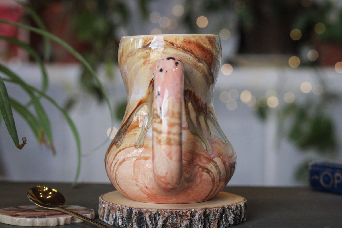 06-C Soft Earth Series PROTOTYPE Gourd Mug - ODDBALL, 16 oz. - 15% off