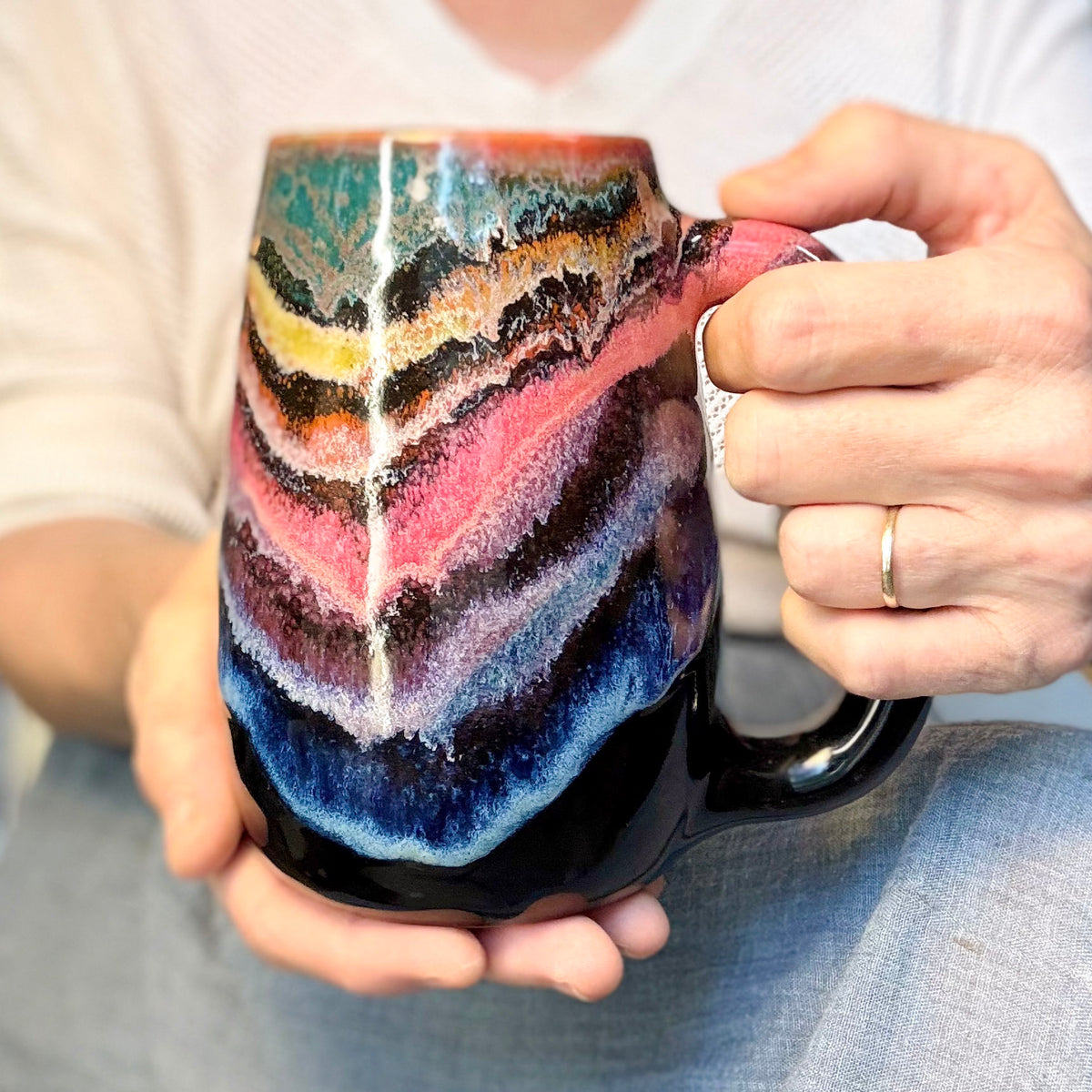 06-C Rainbow Family Simple Mug, 22 oz.