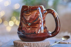 05-D Cinnamon Grotto Textured Divot Mug, 17 oz.