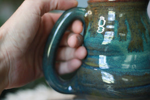 03-F Olive PROTOTYPE Barely Flared Textured Divot Mug - TOP SHELF, 18 oz.