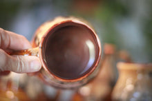 Load image into Gallery viewer, 05-F Caramel Barely Flared Textured Divot Mug, 18 oz. (This listing is for one mug)