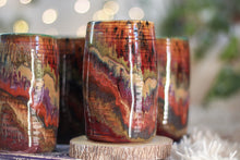 Load image into Gallery viewer, 05-C Amber 'FLOW' Variation PROTOTYPE Textured Cups, 14 oz. (This listing is for one cup)