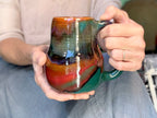 06-D Rainbow Strata Mid Mod Mug, 20 oz. (This listing is for one mug)
