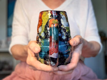 Load image into Gallery viewer, 06-A Rainbow Stellar Swirly Mug - TOP SHELF MISFIT, 26 oz.