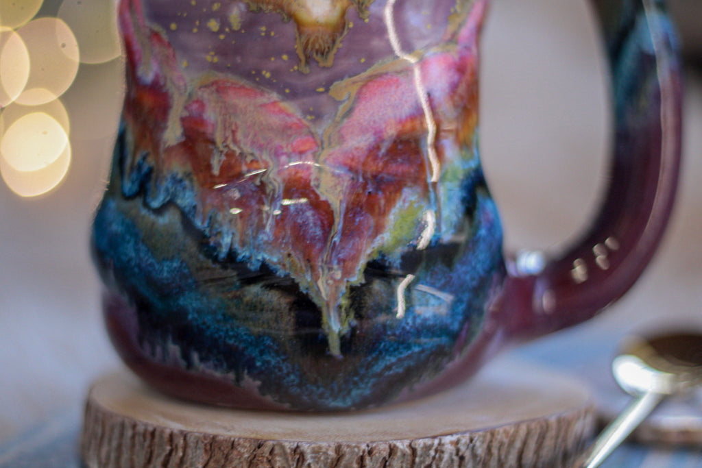 05-B Purple Mountain Majesty PROTOTYPE Barely Flared Textured Divot Mug, 20 oz.
