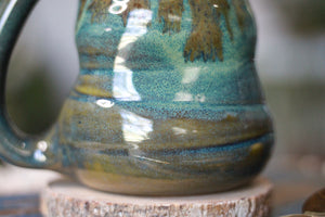 03-F Olive PROTOTYPE Barely Flared Textured Divot Mug - TOP SHELF, 18 oz.