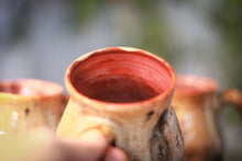 Load image into Gallery viewer, 05-F Caramel Barely Flared Textured Divot Mug, 18 oz. (This listing is for one mug)