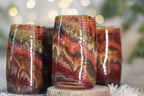 05-C Amber 'FLOW' Variation PROTOTYPE Textured Cups, 14 oz. (This listing is for one cup)