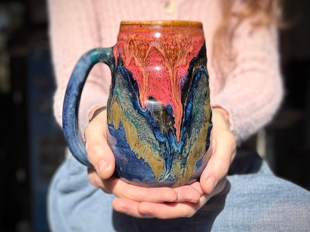 06-C Magenta Haze Textured Mug, 23 oz.