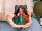 06-D Rainbow Strata Mid Mod Mug, 20 oz. (This listing is for one mug)