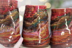 05-B Earthy 'FLOW' Textured Divot Cups - TOP SHELF, 18 oz. (This listing is for one cup)