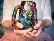 Load image into Gallery viewer, 06-A Rainbow Stellar Swirly Mug - TOP SHELF MISFIT, 26 oz.