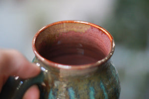 03-F Olive PROTOTYPE Barely Flared Textured Divot Mug - TOP SHELF, 18 oz.