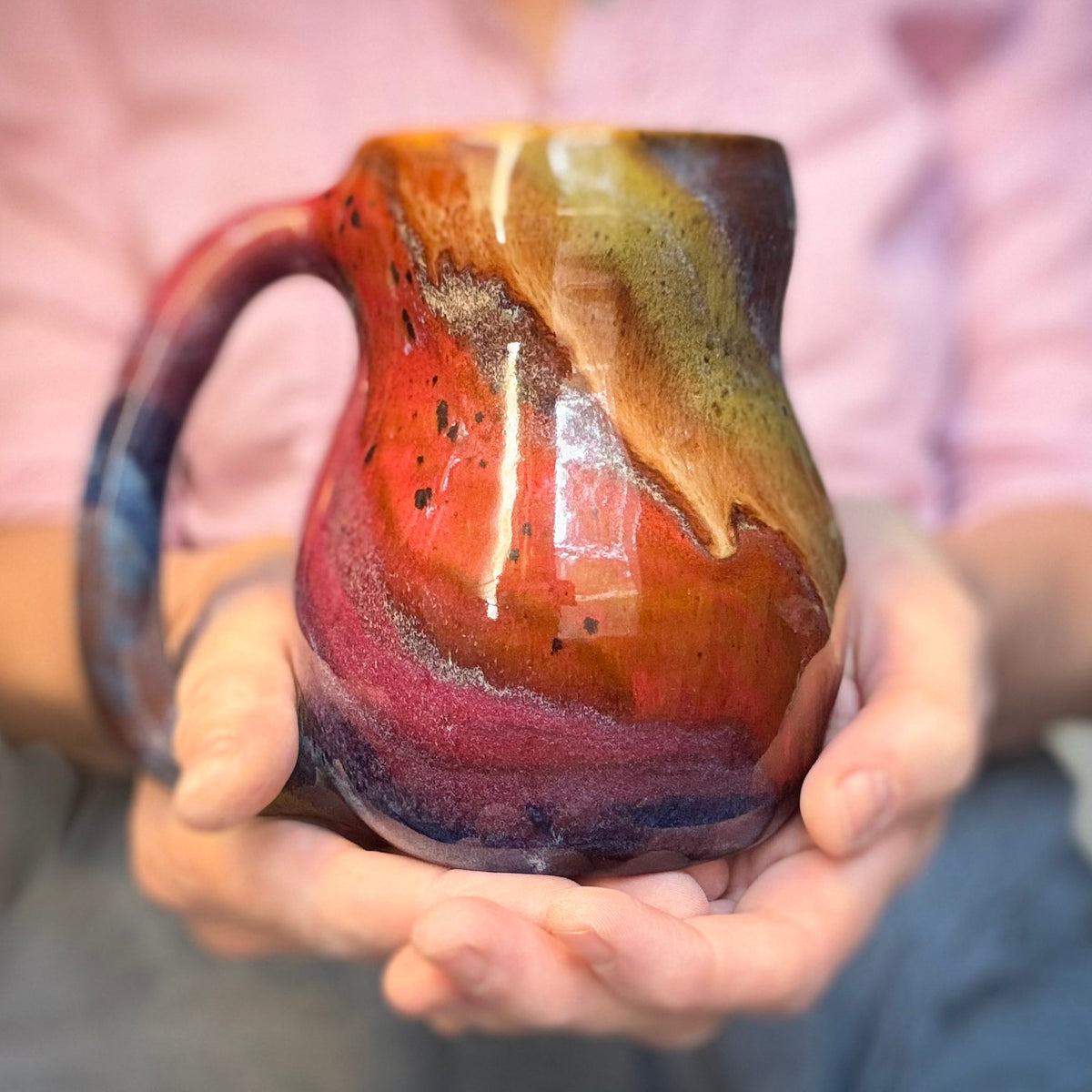 06-C Midnight Rainbow Curvy Mug, 20 oz.