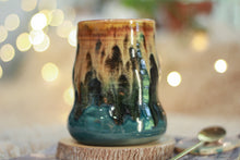Load image into Gallery viewer, 05-D Molten Cheetah Notched Textured Divot Mug, 16 oz.