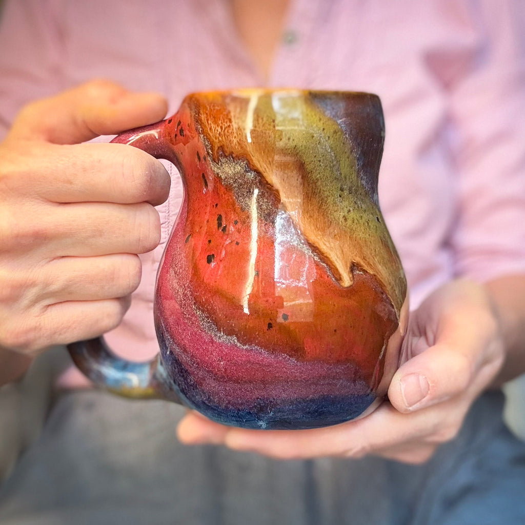 06-C Midnight Rainbow Curvy Mug, 20 oz.