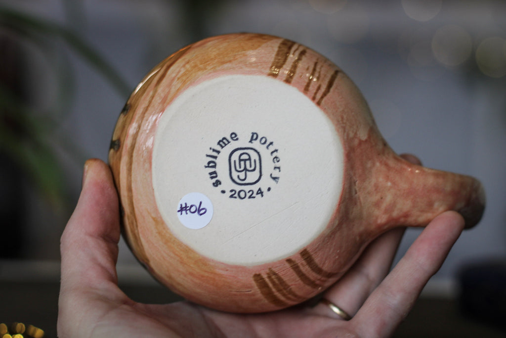06-C Soft Earth Series PROTOTYPE Gourd Mug - ODDBALL, 16 oz. - 15% off