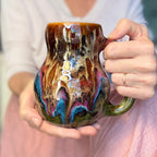 01-B Molten Cheetah Gourd Mug, TOP SHELF - 24 oz.