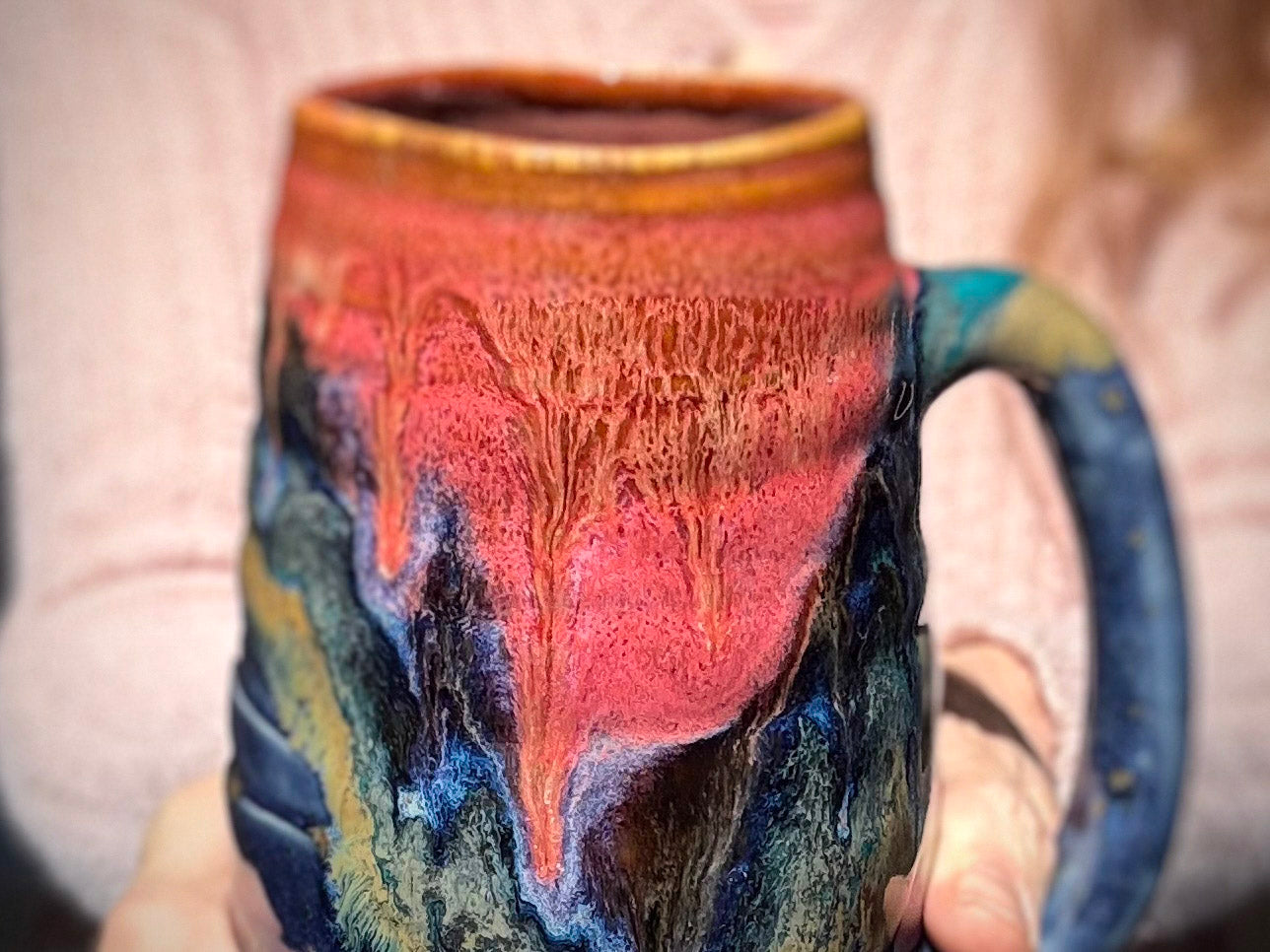 06-C Magenta Haze Textured Mug, 23 oz.