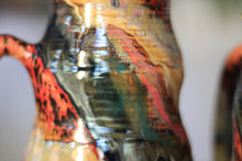 Load image into Gallery viewer, 05-E Amber &#39;FLOW&#39; Barely Flared Textured Divot Mug, 19 oz. (This listing is for one mug)