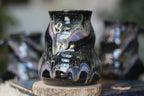 04-E Cosmic Amethyst Grotto Barely Flared Textured Mug, 18 oz. (This listing is for one mug)