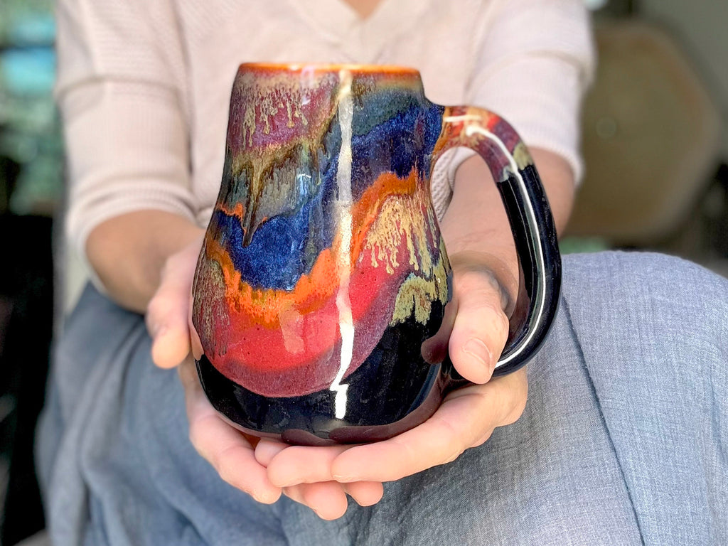 07-D Rainbow Strata Mid Mod Mug, 23 oz.