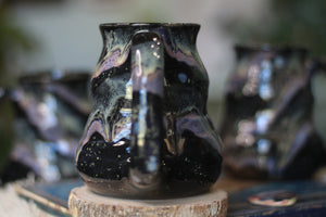 04-E Cosmic Amethyst Grotto Barely Flared Textured Mug, 18 oz. (This listing is for one mug)