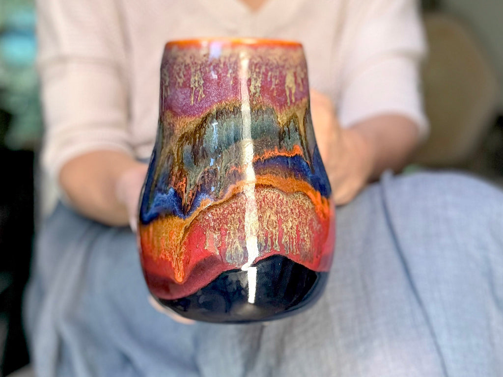 07-D Rainbow Strata Mid Mod Mug, 23 oz.