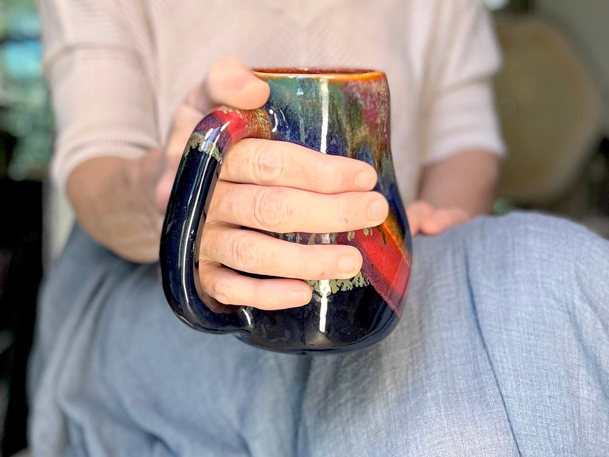 07-D Rainbow Strata Mid Mod Mug, 23 oz.